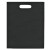 Black Die Cut Non Woven Reusable Bag 15x15.5"